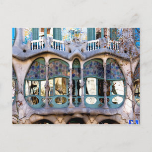 Sluiting van Casa Batlló, Barcelona, Spanje Briefkaart