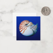 Sluiting van Chambered Nautilus Notitiekaartje (Voorkant / Achterkant in situ)