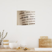 Sluiting van chemie in woordenboek poster (Keuken)