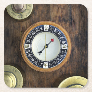 Sluiting van Chinees kompas en goudgewicht Kartonnen Onderzetters