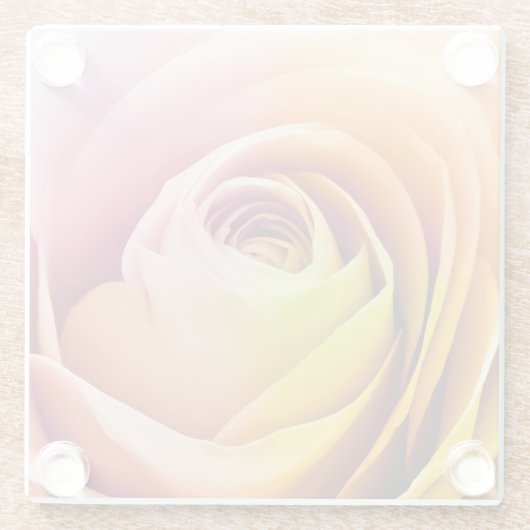Sluiting van Colorful Roos Petals Glazen Onderzetter (Achterkant)