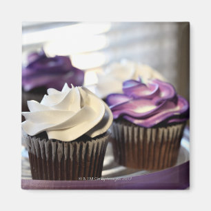 Sluiting van cupcakes met selectieve focus op magneet