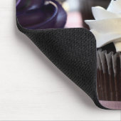 Sluiting van cupcakes met selectieve focus op muismat (Hoek)