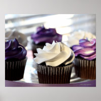 Sluiting van cupcakes met selectieve focus op