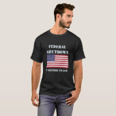 Sluiting van de Amerikaanse federale overheid /Fur T-shirt (Voorkant volledig)