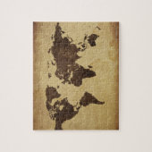 Sluiting van de antiek wereldkaart 3 legpuzzel (Verticaal)