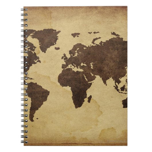Sluiting van de antiek wereldkaart 3 notitieboek (Voorkant)
