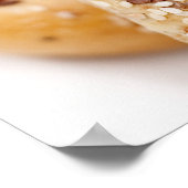 Sluiting van de betrokken bagels op een bord poster (Hoek)