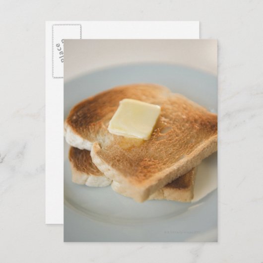 Sluiting van de boter op bord briefkaart (Voorkant / Achterkant)