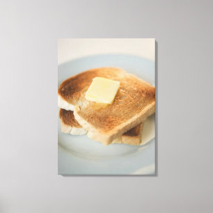Sluiting van de boter op bord canvas afdruk