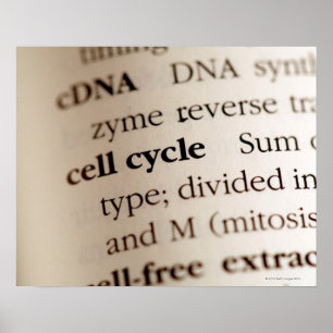 Sluiting van de chemie in het woordenboek poster