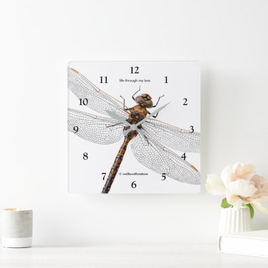 Sluiting van de Darner Dragonfly in Canada Vierkante Klok (Huis)