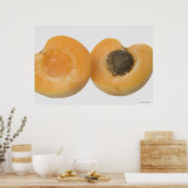 Sluiting van de dwarsdoorsnede van een pruimen poster (Keuken)