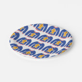 Sluiting van de feestelijke kerstfeestdagen met ke papieren bordje (Gekanteld)