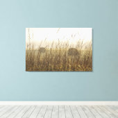 Sluiting van de fotografie van Wheat Canvas Afdruk (Insitu (Houten vloer))