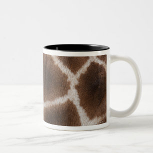 Sluiting van de Giraffe Huid Tweekleurige Koffiemok