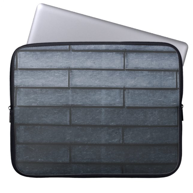 Sluiting van de grijze muur laptop sleeve (Voorkant)