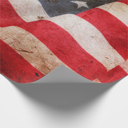 Sluiting van de grote Amerikaanse vlagamerikaan Cadeaupapier (Hoek)