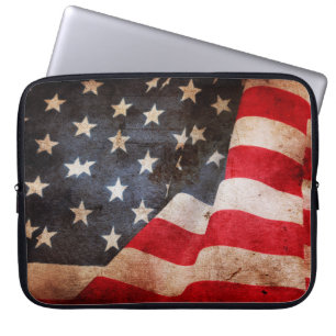 Sluiting van de grote Amerikaanse vlagamerikaan Laptop Sleeve