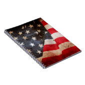 Sluiting van de grote Amerikaanse vlagamerikaan Notitieboek (Rechterzijde)