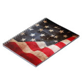 Sluiting van de grote Amerikaanse vlagamerikaan Notitieboek (Linkerzijde)
