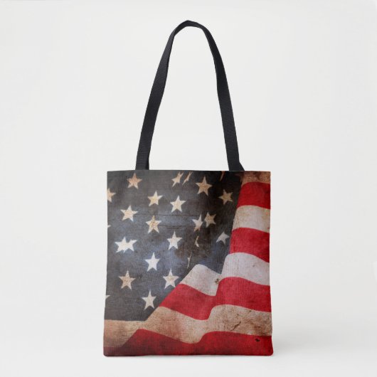 Sluiting van de grote Amerikaanse vlagamerikaan Tote Bag (Voorkant)