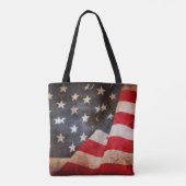 Sluiting van de grote Amerikaanse vlagamerikaan Tote Bag (Achterkant)