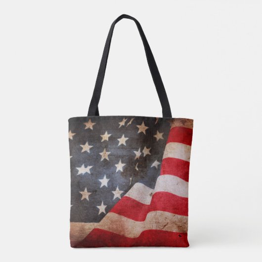 Sluiting van de grote Amerikaanse vlagamerikaan Tote Bag (Achterkant)