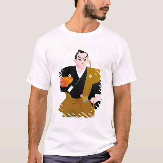 Sluiting van de Japanse mannetjespop en T-shirt (Voorkant)