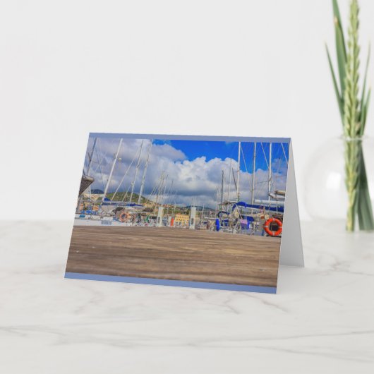 sluiting van de kade van een marina-uitnodiging (Voorkant)