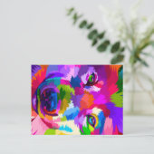 sluiting van de kleurrijke wolf feestdagenkaart (Staand voorkant)