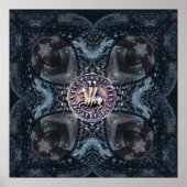 SLUITING VAN DE KNIGHTS-TEMPLAR OP IRON CROSS Blac Poster (Voorkant)