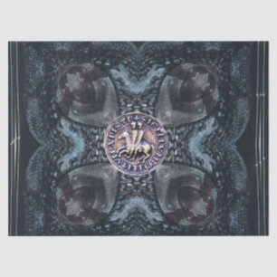 SLUITING VAN DE KNIGHTS-TEMPLAR OP IRON CROSS Blac Tissuepapier