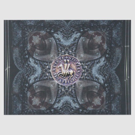 SLUITING VAN DE KNIGHTS-TEMPLAR OP IRON CROSS Blac Tissuepapier (Voorkant)