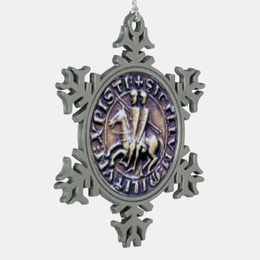 SLUITING VAN DE KNIGHTSTEMPLAR TIN SNEEUWVLOK ORNAMENT (Links)