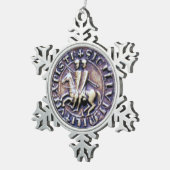 SLUITING VAN DE KNIGHTSTEMPLAR TIN SNEEUWVLOK ORNAMENT (Rechts)