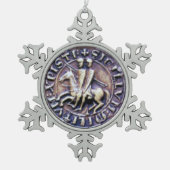SLUITING VAN DE KNIGHTSTEMPLAR TIN SNEEUWVLOK ORNAMENT (Voorkant)
