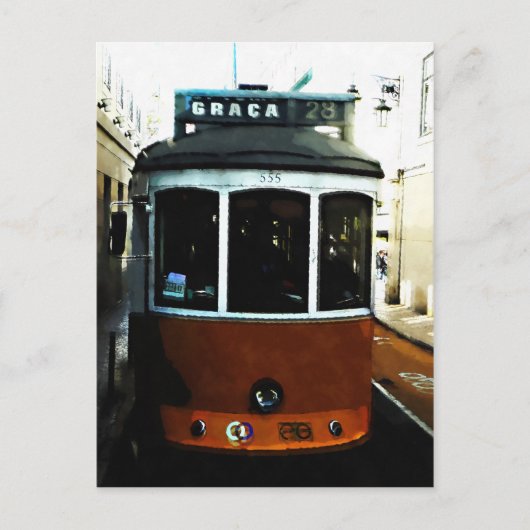 Sluiting van de Lissabon-tram Briefkaart (Voorkant)