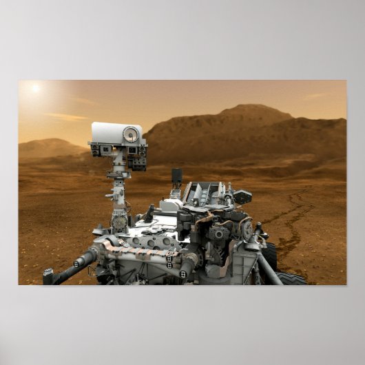 Sluiting van de Mars Curiosity Rover Poster (Voorkant)