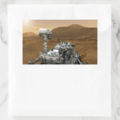 Sluiting van de Mars Curiosity Rover Rechthoekige Sticker (Tas)