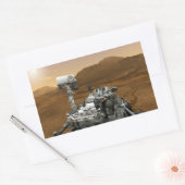 Sluiting van de Mars Curiosity Rover Rechthoekige Sticker (Envelop)