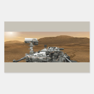 Sluiting van de Mars Curiosity Rover Rechthoekige Sticker