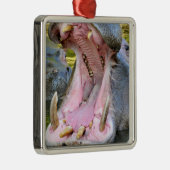 Sluiting van de open mond van de hippopotamus metalen ornament (Rechts)