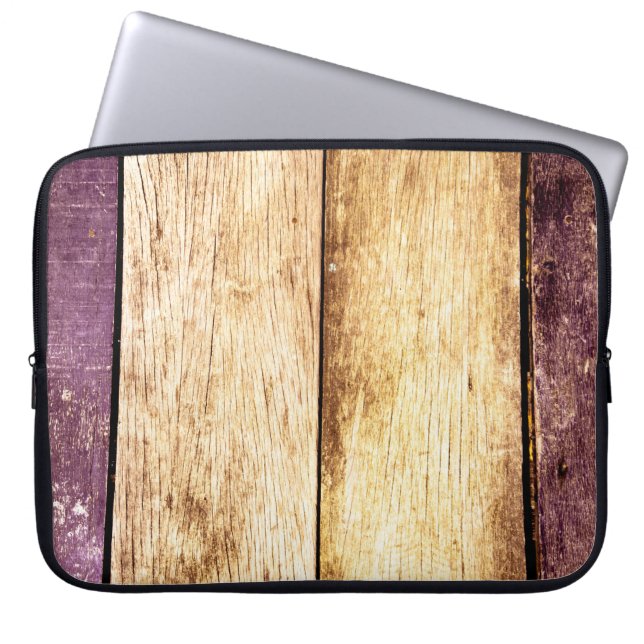 Sluiting van de oude houtextuur backgrondabstract. laptop sleeve (Voorkant)