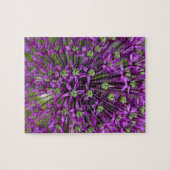 Sluiting van de paarse bloem legpuzzel (Horizontaal)