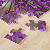 Sluiting van de paarse bloem legpuzzel (Zijkant)
