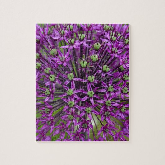 Sluiting van de paarse bloem legpuzzel (Verticaal)