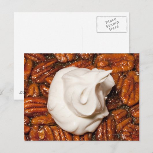 sluiting van de pecanpastei met een crème zonder p briefkaart (Voorkant / Achterkant)