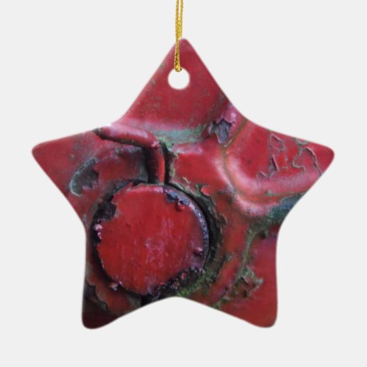 Sluiting van de roodroodroedel keramisch ornament (Voorkant)