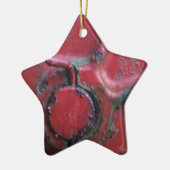 Sluiting van de roodroodroedel keramisch ornament (Links)